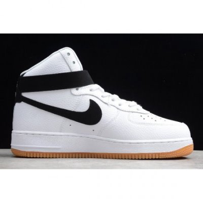 Nike Air Force 1 High Beyaz / Siyah Kaykay Ayakkabı Türkiye - Z6E7YD3N